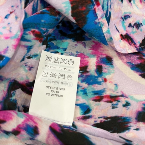J Crew | 100% Silk Watercolor Racerback Camisole | Pink & Blue Multi | Size 12 - Picture 10 of 11